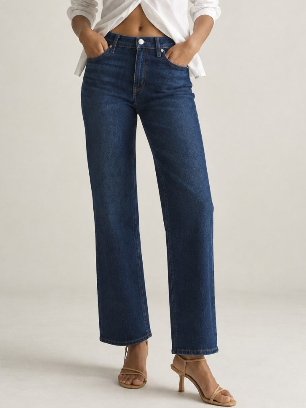Quince Bella Stretch Relaxed Straight Jeans